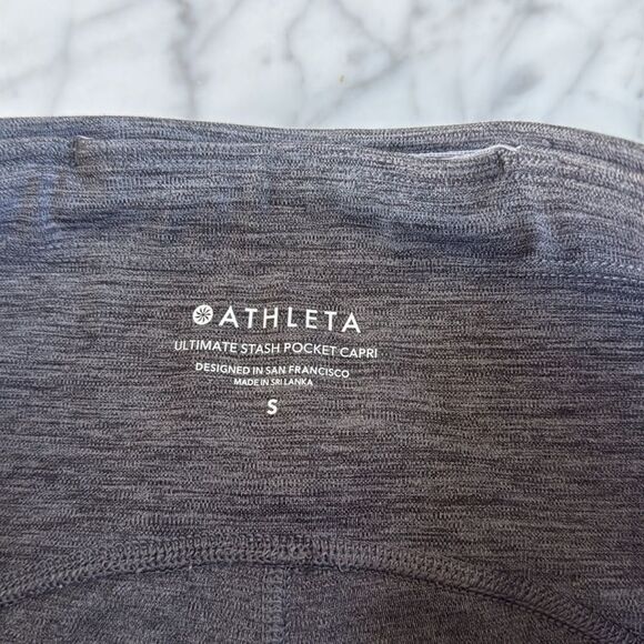 Athleta Ultimate Stash Pocket Capri Leggings Heather Gray Women’s Size Small - Picture 5 of 11